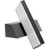 Voltman VOM069312-Applique cablata da Esterno, Modello Riga, 1200 Lm, 3000 K, orientabile a 180°, IP65, Colore: Nero