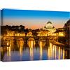 canvashop Quadri Roma Basilica San Pietro cm 100x70 Stampa Su Tela Canvas Città Italia Vaticano