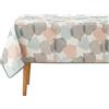 DecoMeister Tovaglia 150x220 cm - Copritavolo Antimacchia e Lavabile - Tela Incerata Rettangolare per Tavolo Cucina e Giardino - Impermeabile e Idonea per Alimenti - Foglie Pastello