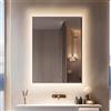 STYLE GLASS Specchio Bagno LED ROMAN 80x60 cm, Luce Naturale 4000K, Specchio per bagno e ingrezzo Made in Italy Moderno, Retroilluminato 24V