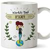 Mugffins (Tazza in Inglese) Designer Tazza Originale Tazza Regalo Perfetto - Miglior Designer del Mondo - Ceramica da 11 Once