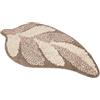 BIANCHERIAWEB Tappeto A Foglia Casa Bagno Cotone Spugna Morbida Antiscivolo Leaf Tortora