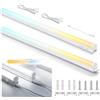 Aigostar LED Sottopensile Cucina con Interruttore 9W CCT 990LM Barra LED Sottopensile IP20 230V, 3000K/4000K/6500K, Adatto a cucina, armadio, scaffali. 572 * 34 * 23mm, 2 pcs