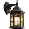 Mengjay Lampada da Parete per Esterni Europea Classica Tradizionale, Applique da Parete in Alluminio Impermeabile, Lampadina con attacco E27 Applique per Giardino terrazza cortile (Nero)