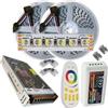Mondo Strisce Led: RGB+Bianco Freddo 4in1 24V. Kit da 10 Metri con 1 Trasformatore da 240w e 1 Controller +1 Telec.. Con 1200 Led RGB+W sviluppa 10000+10000 Lumen. Striscia RGBW Ip20