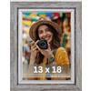 Victor cornice portafoto "Boho" grigia 13x18 cm - profilo: 30 x 16 mm - vetro acrilico - decorazione vintage rustica - stile casa di campagna