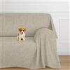 Farè - Telo Salva Divano - Copridivano IMPERMEABILE in tessuto arredo Antimacchia ideale per cani, gatti e bambini - Made in Italy | 250 x 270 cm | RIO sabbia