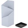 MMOU Portaombrelli Metallo per Bastone da Passeggio Secchiello Quadrato Autoportante con Vassoio Raccogligocce Rimovibile Design Moderno E Minimalista (Color : White)