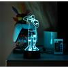 Shop and Solve FootballLED - Luce 3D dream luce notturna - lampada USB e batteria con telecomando, 7 colori e 5 modalità idea regalo per tifosi, per bambini e adulti tifosi (Lukaku)