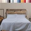 Cassera Casa - Lenzuola Completo Letto, Percalle Puro Cotone 200TC, Piazza e Mezza, Facile Stiro 18 Colori Tinta Unita, Made in Italy, Lenzuolo Sopra,Lenzuolo Sotto, Federe Azzurro Cielo