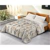 BANZAII TEXTILE INNOVATOR ONLINE Banzaii Trapunta Invernale in Ecopiuma da 380 gr/mq anallergica e traspirante - Piumone Caldo e Morbido - Prodotto in Italia - Una Piazza e Mezza 220x260 cm, Giulia Beige