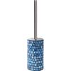 Aquasanit - Porta scopino Serie Crystal in Vetro Mosaico Blu - QF9140BL