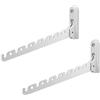 Gedotec appendiabiti pieghevole ALISA | Lunghezza 330 mm | Alluminio rivestito bianco | Gancio pieghevole per appendini | 2 pezzi: appendini a muro per balconi e armadi