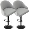 MSNCS Coprisedie per Sgabello da Bar - 1/2/4 Pezzi Copertura Girevole Alto Elasticizzata Moderna Curva con Schienale (Colori 2, 2pc)