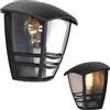 EDO Applique da Parete Esterna E27 IMMA W Nera - Moderna Lampada da Parete - Luce diretta - Illuminazione Impermeabile IP44 - Elegante Lanterna per Giardino Terrazza Facciata e Balcone