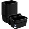 BenBow Secchio rettangolare con coperchio 20x 5l nero - adatto al contatto con alimenti, contenitore di plastica impilabile con manico - vuoto