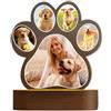 XFZDKJSD Luce notturna in acrilico con foto per animali domestici, lampada fotografica personalizzata con 5 immagini per gli amanti degli animali domestici, ricordo della famiglia (1 colore)