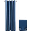 emmevi Tenda Porta Finestra Raso Sintetico 1 Pannello Coprente 140x280 Cm Occhielli Acciaio Blu