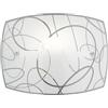 meineWunschleuchte Lampada da parete a LED dimmerabile, 30 x 22 cm, paralume in vetro bianco con decorazione sobria