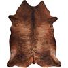 rugsx Tappeto in Pelle Bovina Artificiale Cowhide, Mucca, Motivo Animali, Finta Pelle, Tappeto per Soggiorno, casa, Camera da Letto, DIY Crafts, Marrone 100x150 cm