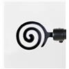 HOME ZEN HOUSEHOLD LINEN Bastone per Tenda Estensibile in Metallo, 120-210 cm o 160-300 cm, Design Moderno con Anelli, Montaggio Facile (Spirale black, 120-210 cm)