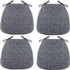 VEAI Cuscini per Sedie con Cinghie Set 2/4/6, Confortevole Seduta Trapezio 43*41*35cm, Lavabili Antiscivolo per Cucina (Color: A4, Size: 4pcs)