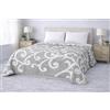 Corredocasa Copriletto Piquet Leggero Primaverile, Matrimoniale, Anallergico, Antiacaro, Traspirante Puro Cotone Lavabile in Lavatrice per Casa Letto, Coperta Made in Italy (Grigio)