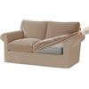 KYJSW Copridivano in Velluto 1/2/3/4 Posti, Copridivani Ektorp Elasticizzato Antiscivolo con Fodera Separata per Schienale E Federa per Cuscino (Cammello,2 Posti 5 PCS)