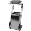 IlGruppone Posacenere 2 In 1 Da Terra Professionale Elegante Interno Esterno Con Secchio Cestino Gettacarte Spazzatura Realizzati In Acciaio Marmo Acciaio- Modello ash