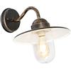 Qazqa kansas - Appliques Rustico - 1 luce - L 29.4 cm - Oro - Rustico - Illuminazione esterna