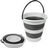 Magazzini GM MagazziniGM Linea Compact Salvaspazio: Secchio, Catino, Bacinella, Cesto Portabiancheria Pieghevole in Silicone e Plastica, Secchiello Multiuso, Campeggio(SECCHIO PIEGHEVOLE 15lt-32,5X32,5X31cm)