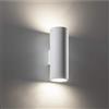 TEKHOME Applique da Parete in Gesso Verniciabile Doppio Fascio di Luce, 2x GU10, Bianco, Design Moderno per Interni - GS-E50