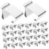 BAZEITFLOW 50 Pezzi Ganci per Grondaia in Metallo per Luci Natalizie Esterni da Clip Resistenti per Catene LED Facili da Installare Attrezzi Supporto per Decorazioni Festive