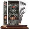 TRUMIRI Bastoncini di incenso magici neri e bastoncini di incenso, con orlo insensato