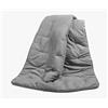 Corredocasa Plaid Imbottito Trapuntato Multiuso Made in Italy- Morbido e Accogliente, Ideale per Soggiorno, Letto e Relax - Coperta Elegante e Decorativa (Grigio Scuro/Nero, Piccolo 120x160)