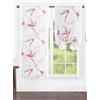 HOME ZEN HOUSEHOLD LINEN HOME ZEN Coppia Tende Trasparenti Floreali, Set 2 Pezzi, 60x150 cm e 60x240 cm, con Passanti, tendine a pacchetto art.ERA (Bordeaux, 60x240 cm)