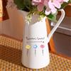 jewelora Regalo per la Mamma Nonna Regalo per la Festa della Mamma Vaso in Ceramica Personalizzato con Nomi Vaso da Fiori con Incisione per Moderno Della Casa (C)