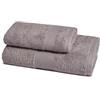 ZUCCHI Solotuo - Set Asciugamani Da Bagno Viso e Bidet, Spugna di Cotone 560 gr Coppia Asciugamani da Bagno Grande con Ospite - Ombra 1736