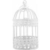 PrimoLiving Gabbia decorativa per matrimoni, bianca, stile vintage e rustico, 26 x 14 cm (P-011), tavola, uccello