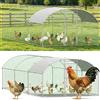 Kidsgigglz pollaio per galline da esterno 3x6 m, in acciaio zincato, pollaio con telo di copertura e tettoia parasole resistente all'inverno, recinto all'aperto dotato di serratura, recinto galline per gabbie