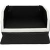 Velinda Trasportino auto per cani materasso bagagliaio letto macchina cintura 100x70cm (colore: nero - bianco)