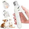 Motiilanco Tagliaunghie e Levigatrice 2-in-1 per Cani con Luce LED, Trimmer Elettrico Silenzioso per Unghie di Animali Domestici per Cani di Taglia Grande, Media e Piccola e Gatti, Ricaricabile con