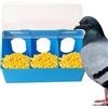 Generic Scatola per mangime per piccioni, mangiatoia per uccelli a tre fori con serbatoio d'acqua, regolabile, a prova di perdite, da appendere, contenitore per l'alimentazione degli animali domestici, per