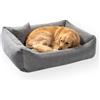 4L Textil Teo Cuccia Cane sfoderabile e lavabile Cuccia per Cani grandi Letto per cani Cuscino per Animali Divano Letto Grigio (100x80 cm, Grafite)