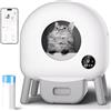 GESEILAY Lettiera Autopulente per Gatti, 76 L, Autopulente, Controllo App, Grande Capacità, Allarme Sicuro, XXL, per Gatti di Grandi Dimensioni, Self Cleaning Cat Litter Box
