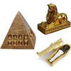 Kocris Casa Antico Egitto Acquario Decorazioni Serbatoio di Pesci Decor (Set di 3) Piramide Sfinge Statua Mummia Scultura Rettile Tartaruga Lucertola Serbatoi Ragno Terrario Decorazione Ornamento Pet