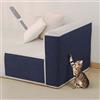 ZXLVCU Tappetino Tiragraffi per Gatti, Proteggi Divano Gatti Autoadesivo, Tagliabile, per Muro, Porta, Divano, Pavimento (Navy Blue,40x200cm)