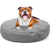 Avalon - Cuscino Cane Sfoderabile e Lavabile Medio in Tessuto Jive Antistrappo Premium, Materasso Cane Anatomico e Impermeabile, Cuccia per Cani Antipelo, Made in Italy(Frisbee 80cm-Grigio)