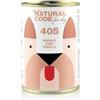 Generico Natural Code Cibo Umido per Cani, alimento completo per cani adulti di tutte le taglie e razze, N. 405 Maiale con Piselli, 6 scatolette da 400 grammi l'una, 6x400gr.
