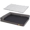 BingoPaw Cuccia per Cani Interno Taglia Grande XL: Letto per Cane Ortopedico Divano per Cani Sfoderabile Impermeabile Lettino Materasso Morbida con Bordo 2 in 1 Estivo Inverno 120x90x10 cm